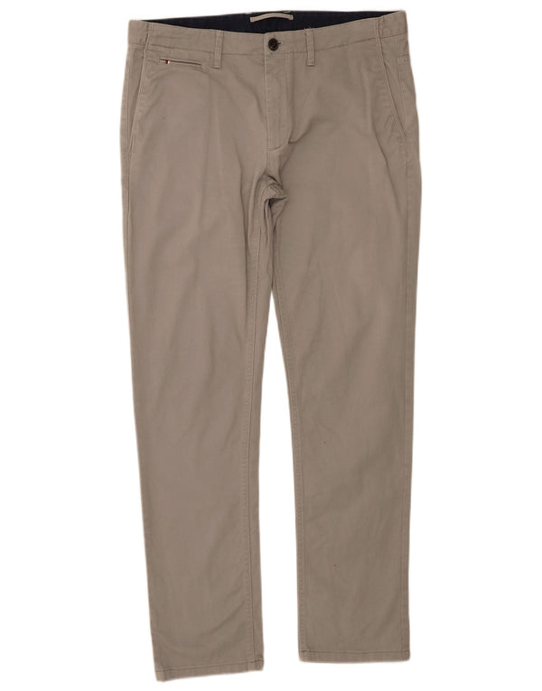 Zara Pantalón chino recto para hombre EU 44 Large W34 L31 Gris