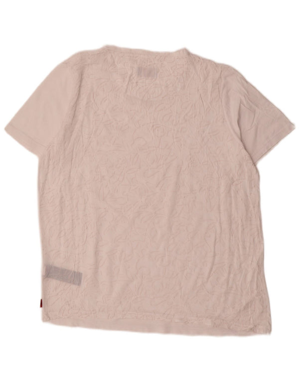 Kappa Camiseta Mujer Top UK 40 XL Algodón Blanco