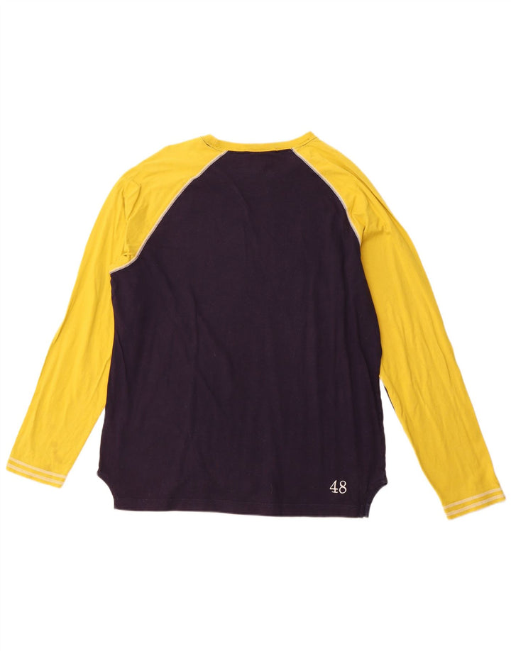 PUMA Camiseta deportiva de manga larga para hombre XL azul marino con bloques de color