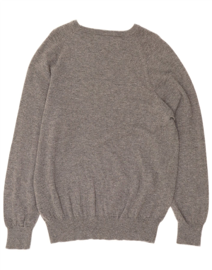 Kappa Hombre Jersey Con Cuello Barco Sueter Gris Medio Argyle/Lana Diamante