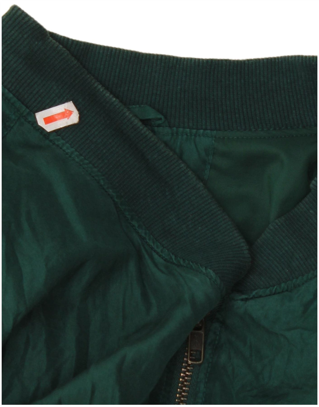 VINTAGE Chaqueta Bomber para Hombre Reino Unido 42 XL Seda Verde