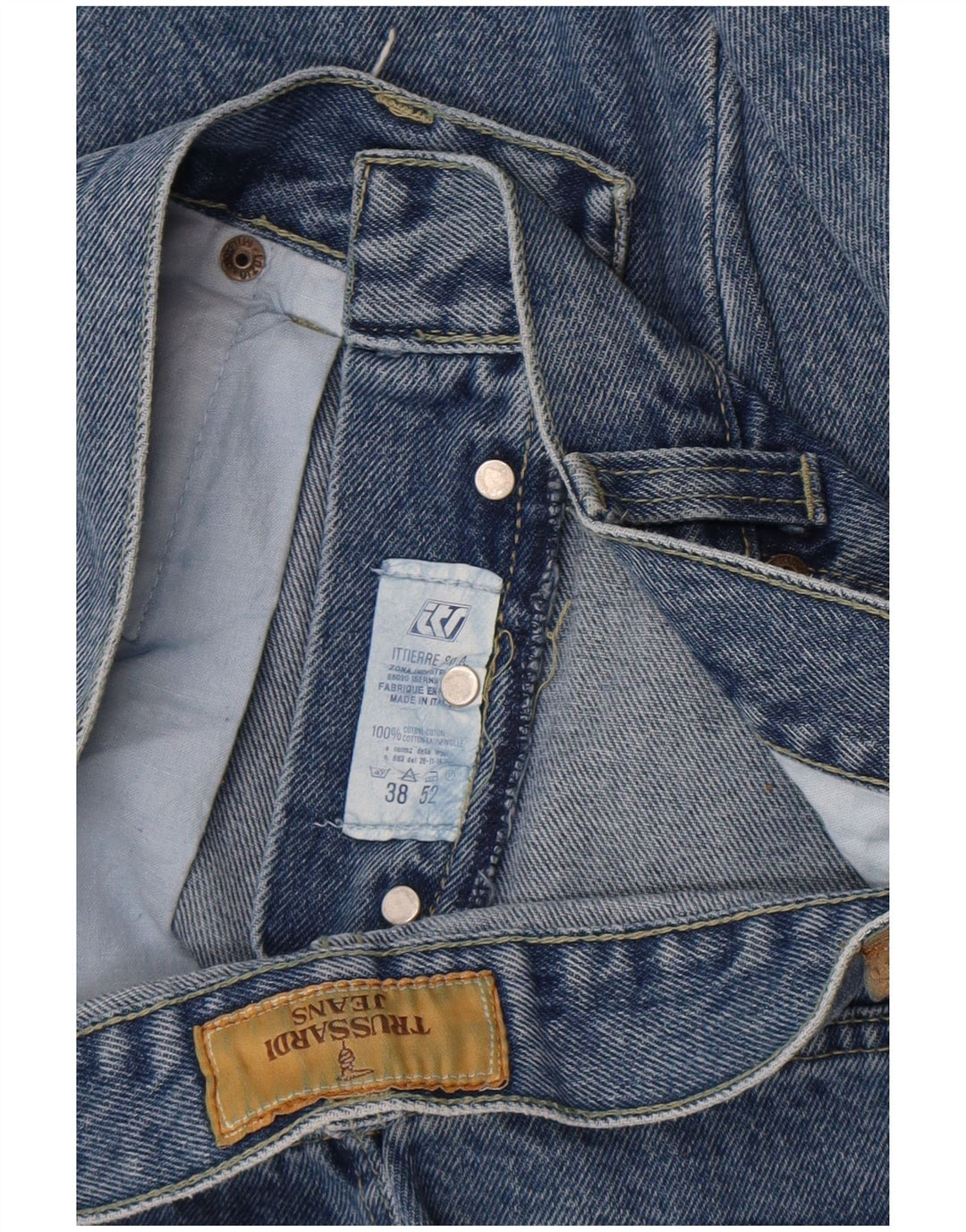 Vaqueros Trussardi Mujer Rectos W38 L29 Azul Algodón
