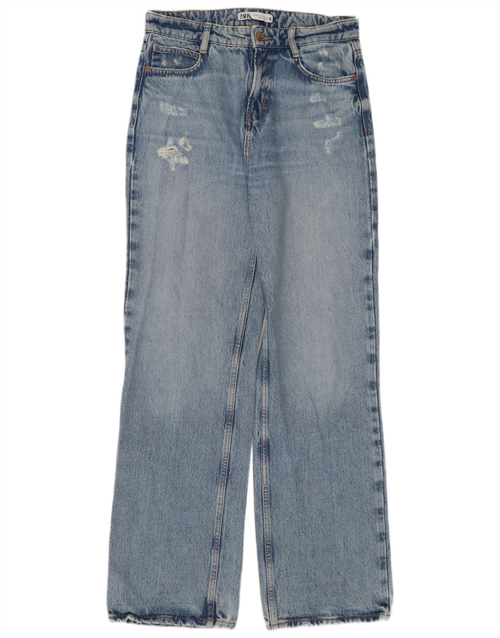 ZARA Vaqueros Bootcut Desgastados Mujer EU 36 XS W26 L32 Azul