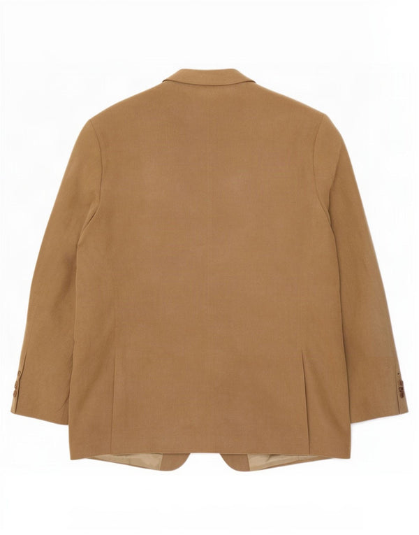 Marks & Spencer Chaqueta tipo blazer de 3 botones para hombre UK 44 XL Poliéster beige