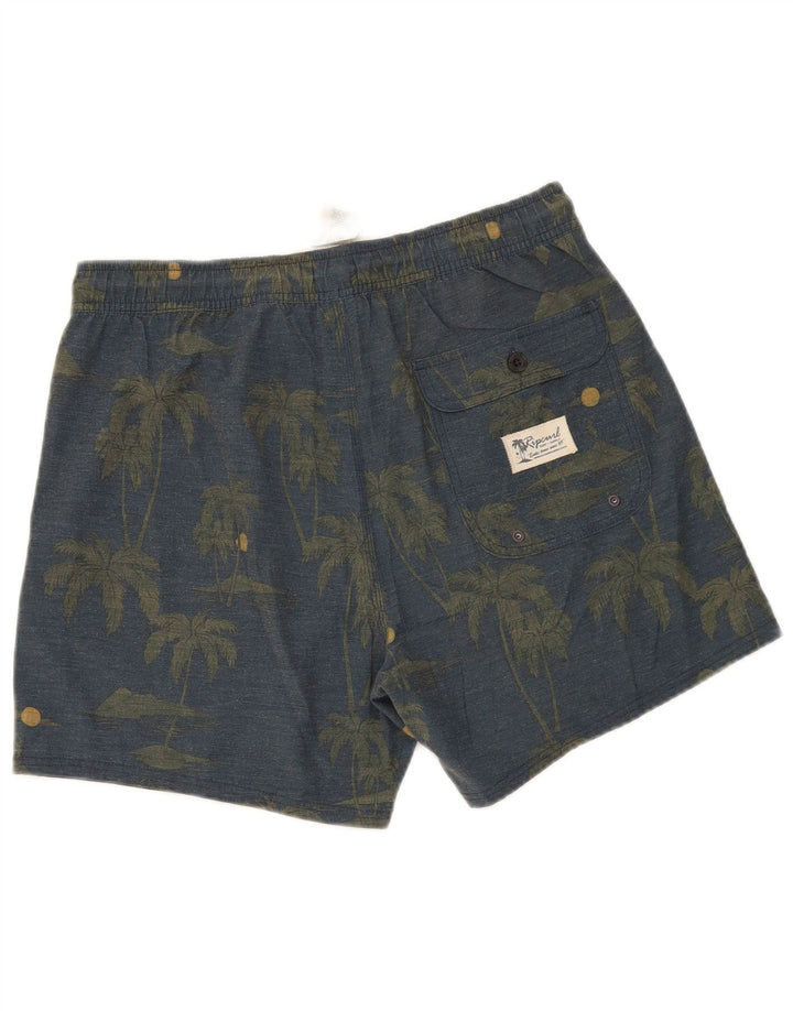 Pantalones cortos deportivos Rip Curl para hombre de algodón floral gris medio