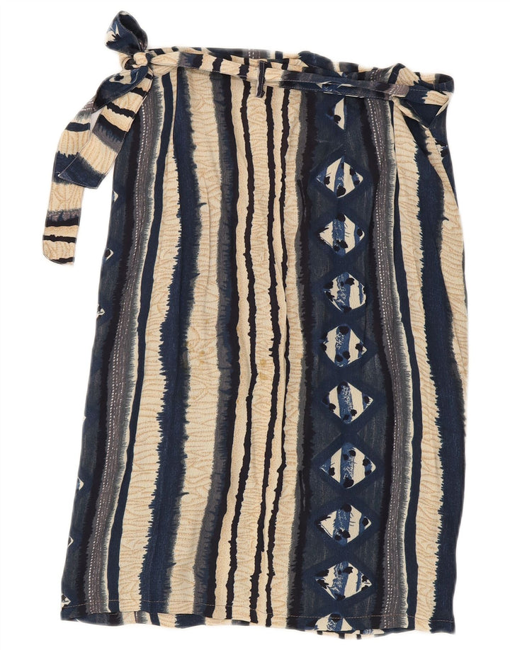 Kenzia Falda Cruzada para Mujer Grande W32 Rayas Multicolores