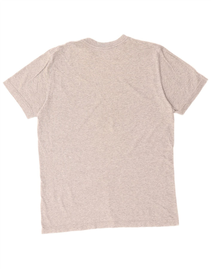 Nike Camiseta de corte regular con gráfico para hombre Top de algodón moteado en gris medio