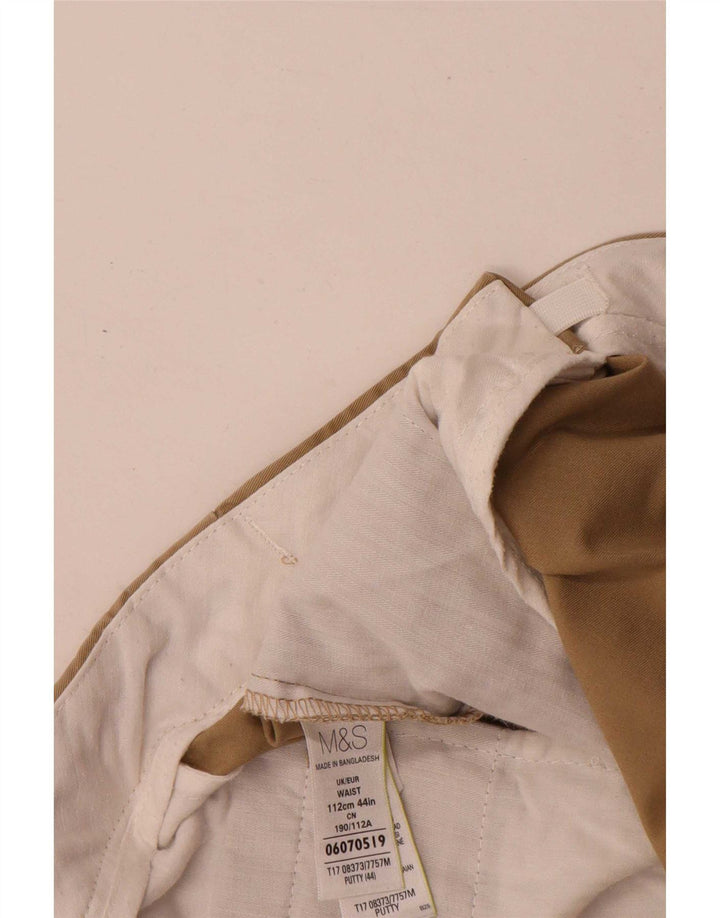 Marks & Spencer Pantalones cortos chinos para hombre W44 2XL Algodón beige