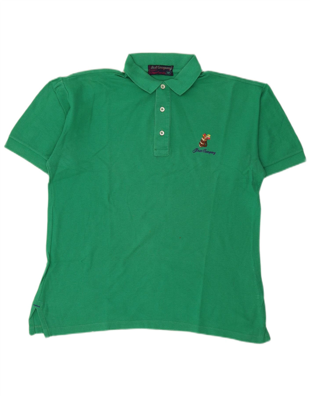 BEST COMPANY Polo para hombre de algodón verde medio