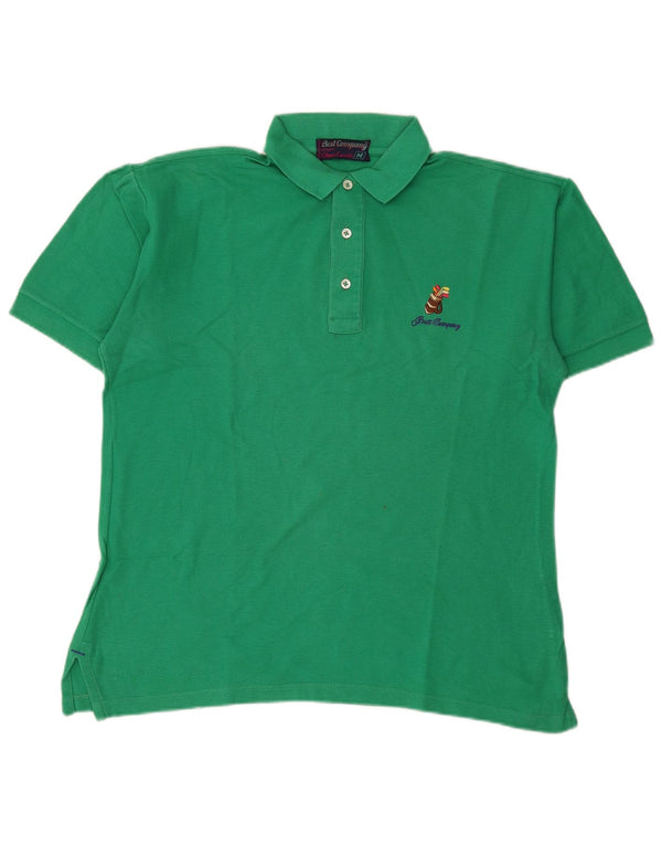BEST COMPANY Polo para hombre de algodón verde medio