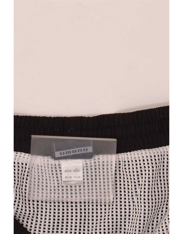 Pantalones cortos deportivos Umbro para hombre, talla grande, color negro