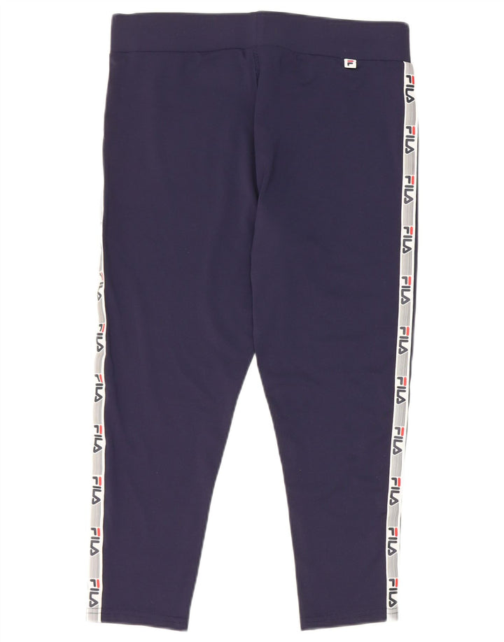 Fila Leggings capri gráficos para mujer UK 44 Medium Azul marino Colorblock