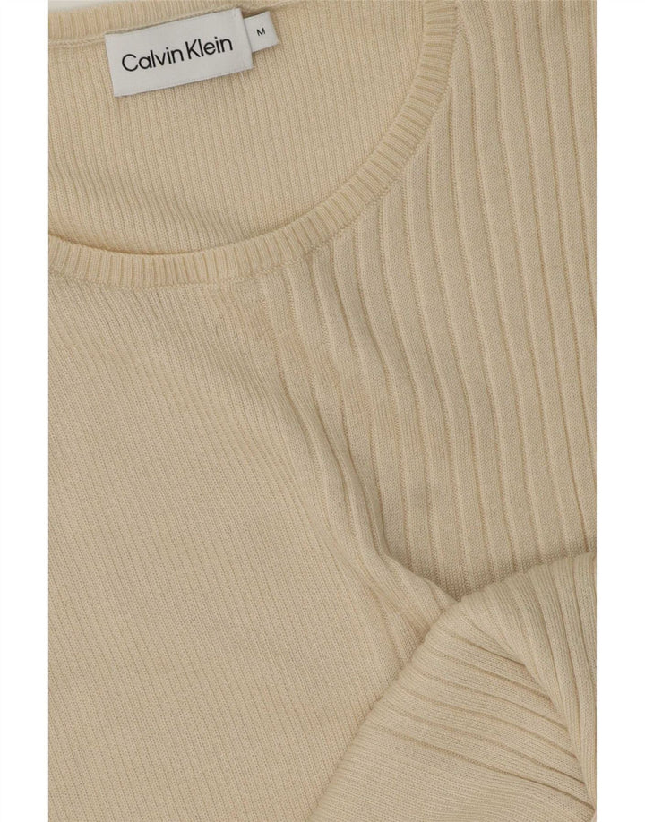 Calvin Klein Camiseta sin Mangas con Chaleco Largo para Mujer UK 14 Medium Beige