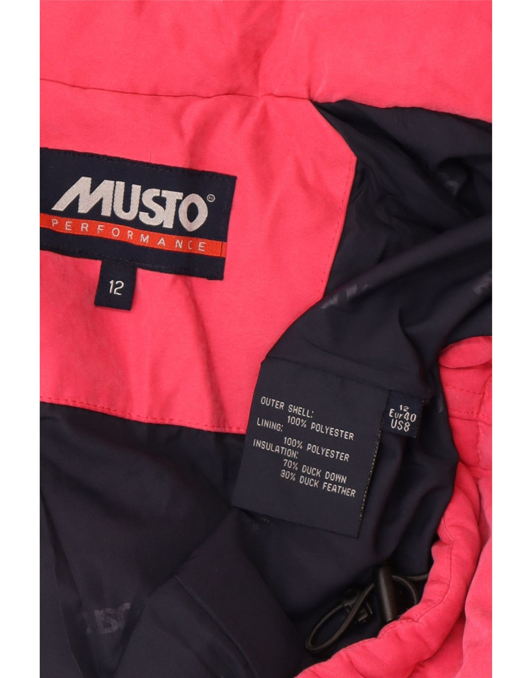 Musto Chaqueta Acolchada Con Capucha Para Mujer UK 42 Poliéster Rosa Mediano