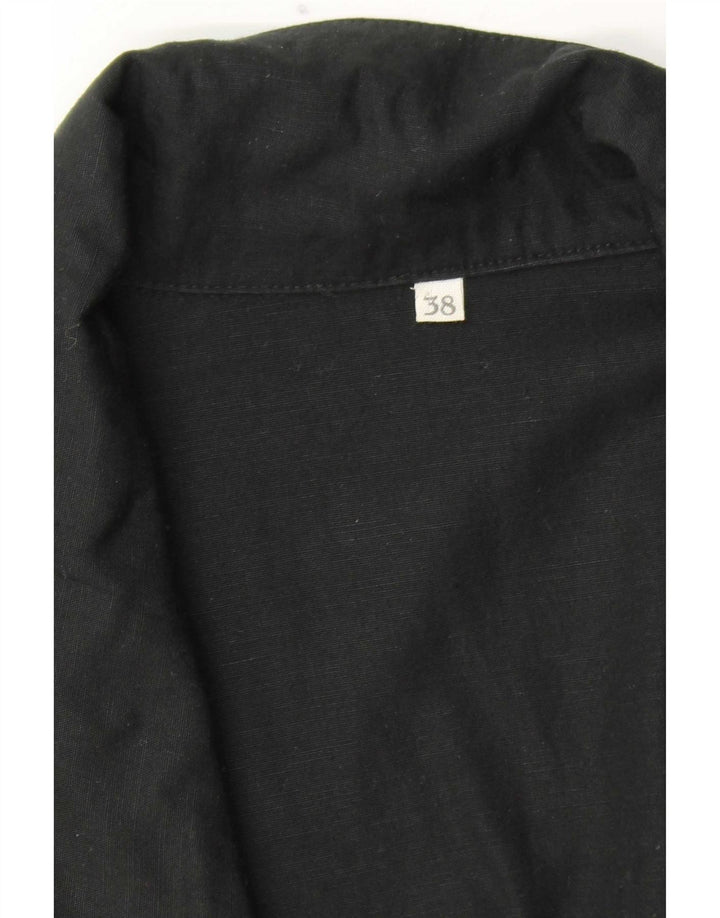Vintage mujer 3/4 manga doble pecho Blazer chaqueta EU 38 medio negro