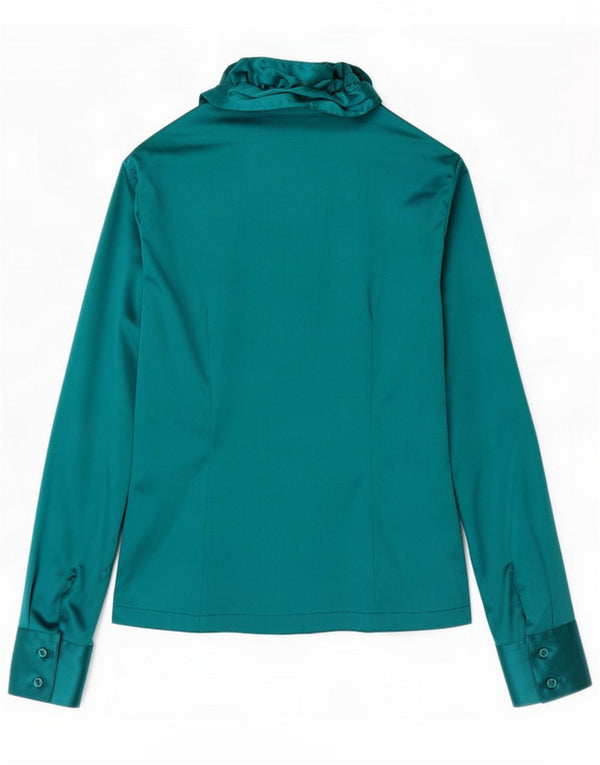 Naracamicie Blusa camisera con volantes en la parte delantera para mujer UK 10 Small Green Poliéster