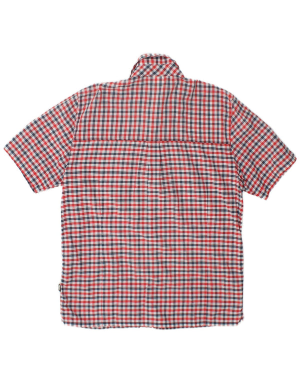 The North Face Hombre Camisa De Manga Corta De Algodón A Cuadros Rojo Medio