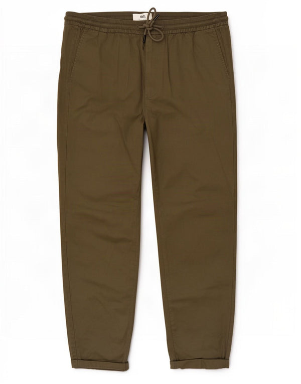 Marks & Spencer Pantalones cónicos para hombre grande W38 L30 algodón caqui