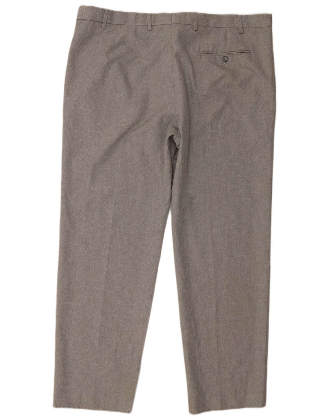 Marks & Spencer Pantalón de traje regular para hombre W42 L31 Poliéster gris