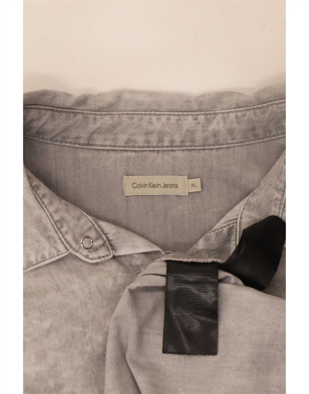 Calvin Klein Jeans Camisa Vaquera Hombre XL Algodón Gris