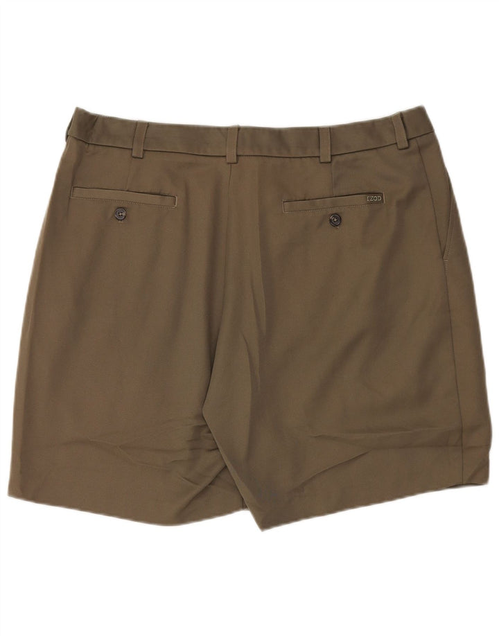 Pantalones cortos chinos Izod para hombre W38 XL Poliéster caqui
