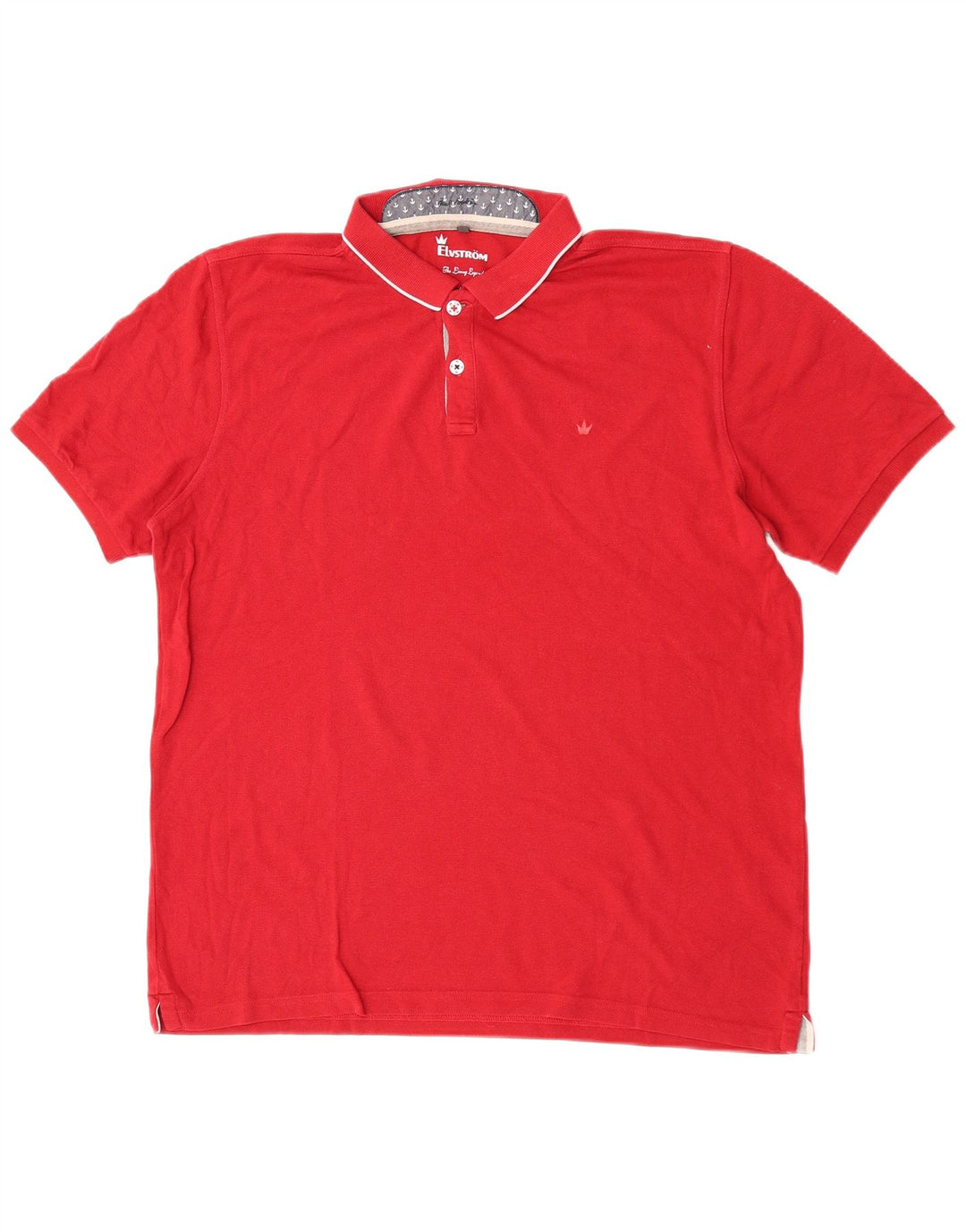 Elvstrom Polo Hombre XL Algodón Rojo