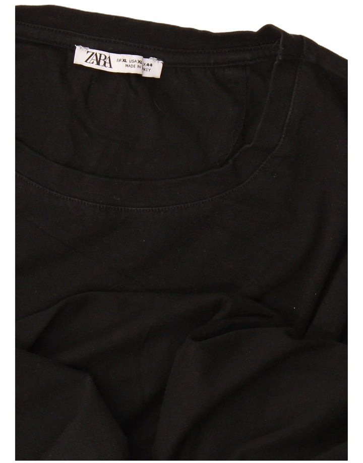 Zara Hombre Top Manga Larga XL Negro