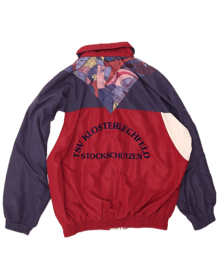 VINTAGE Chaqueta superior de chándal gráfico para hombre 2XL Bloque de color azul marino