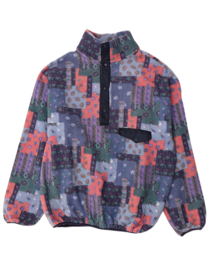 Jersey de forro polar con cuello y botones para hombre Rifle XL Poliéster de patchwork multicolor
