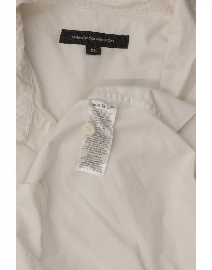 French Connection Camisa tipo jersey extragrande con manga 3/4 para mujer UK 40 XL Blanco