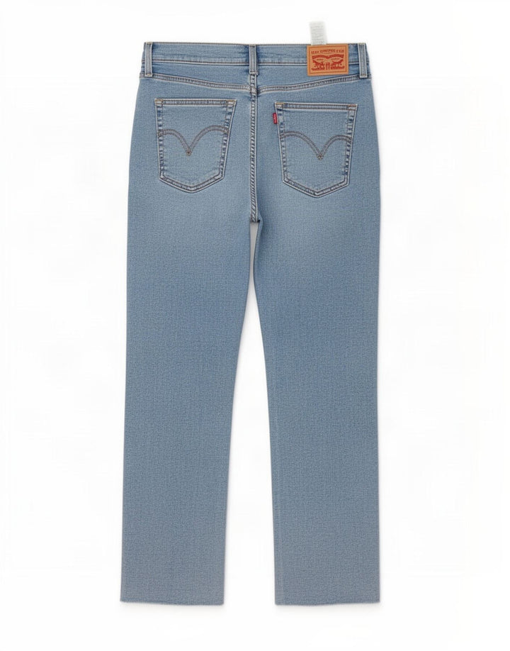 Levi's Vaqueros Rectos Desgastados Mujer W30 L27 Algodón Azul
