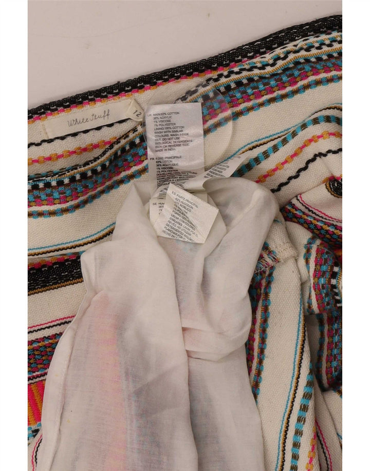 Minifalda para mujer de White Stuff UK 40 Medium W32 Algodón a rayas multicolor