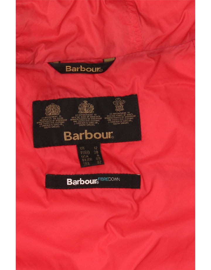 BARBOUR Chaqueta acolchada con capucha para mujer UK 12 Medium Azul marino