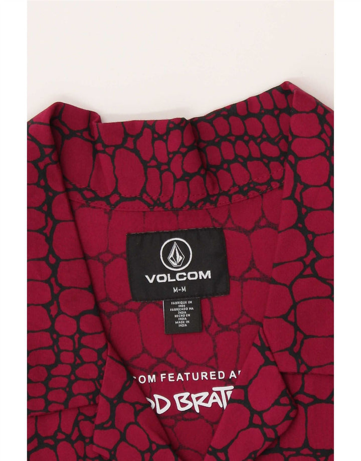 Camisa Volcom Hombre Manga Corta Medium Red Animal Print