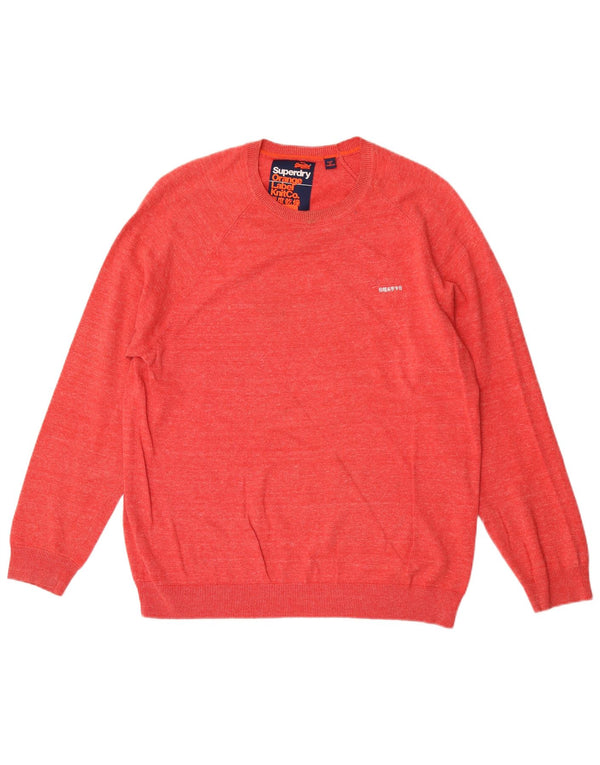 Superdry Jersey De Cuello Redondo Para Hombre XL Algodón Rojo