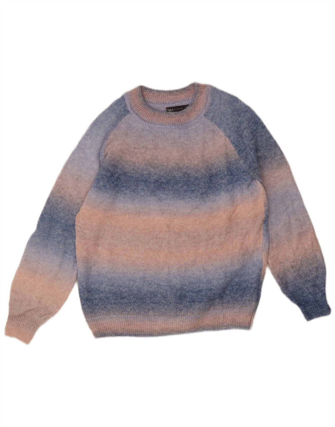 Marks & Spencer Jersey De Cuello Redondo Para Hombre Pequeño Azul Acrílico Tie Dye