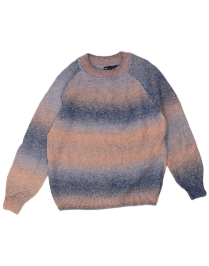 Marks & Spencer Jersey De Cuello Redondo Para Hombre Pequeño Azul Acrílico Tie Dye