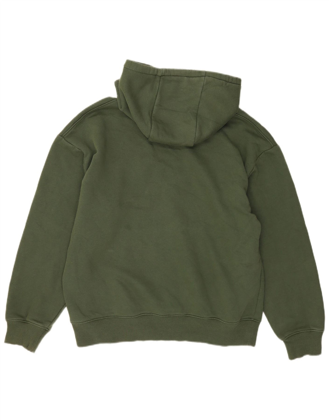 Zara Hombre Sudadera Con Capucha Jersey Grande Algodón Verde