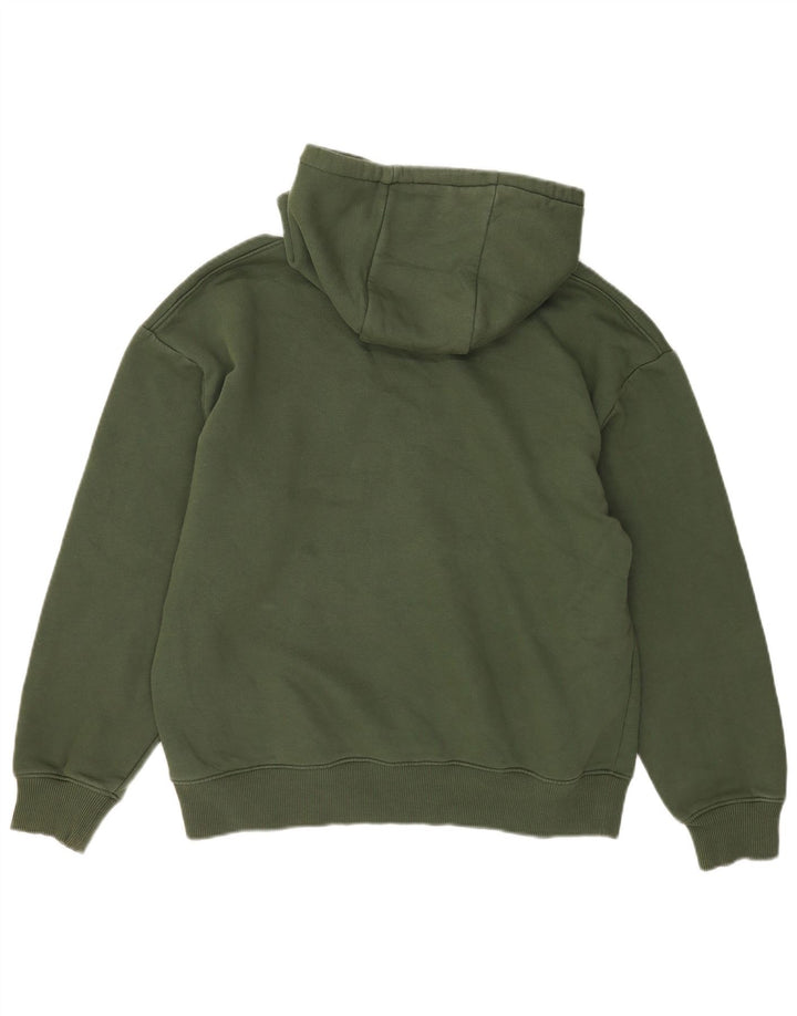 Zara Hombre Sudadera Con Capucha Jersey Grande Algodón Verde