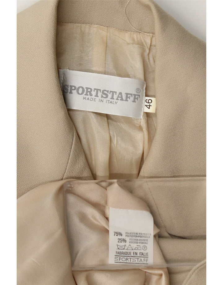 Sport Staff Chaqueta tipo blazer con doble botonadura para mujer IT 46 Large Beige