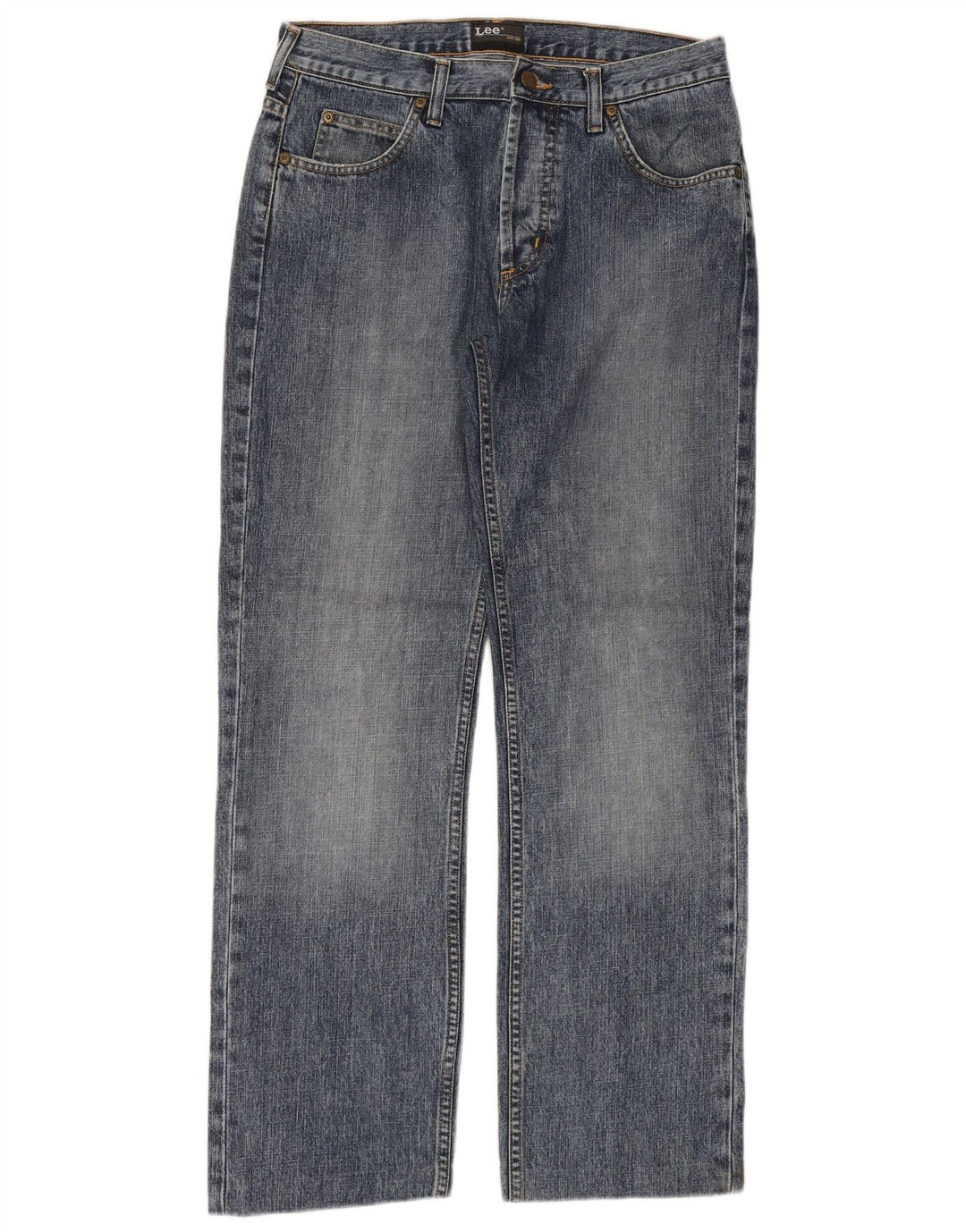 Lee Vaqueros Rectos Seattle Para Hombre W31 L30 Algodón Azul