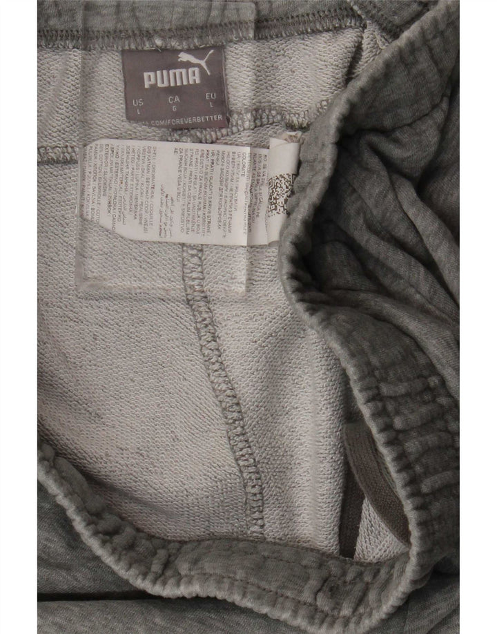Puma Pantalones cortos deportivos para hombre de algodón moteado gris grande
