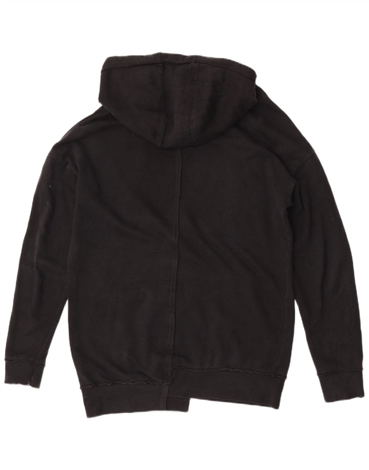 Zara Hombre Sudadera Con Capucha Jersey Grande Negro Algodón