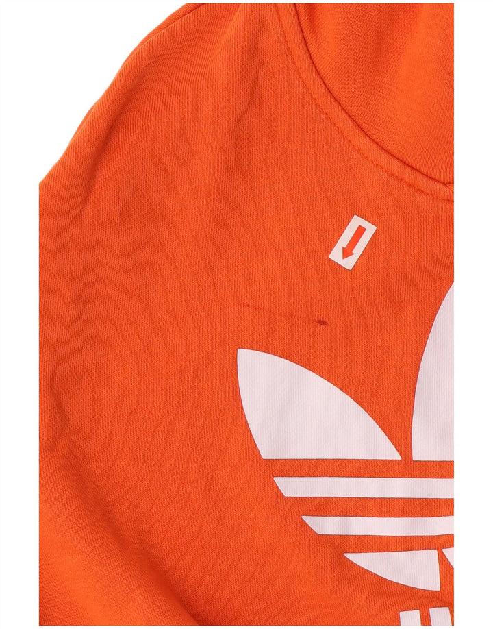 ADIDAS Sudadera con capucha gráfica para niños 12-13 años Algodón naranja