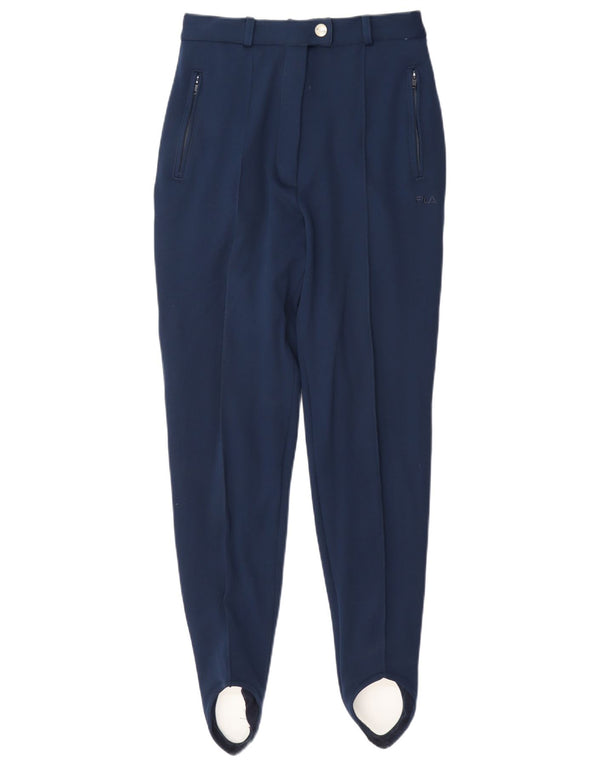 Fila Pantalones casuales con estribo para mujer IT 44 Medium W28 L30 Azul marino Acrílico