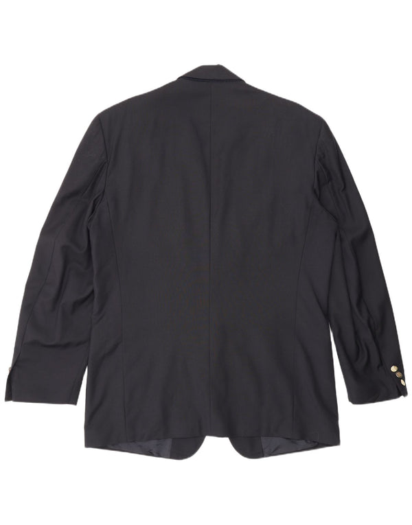Yves Saint Laurent Chaqueta blazer de 2 botones para hombre IT 52 XL Lana virgen azul marino