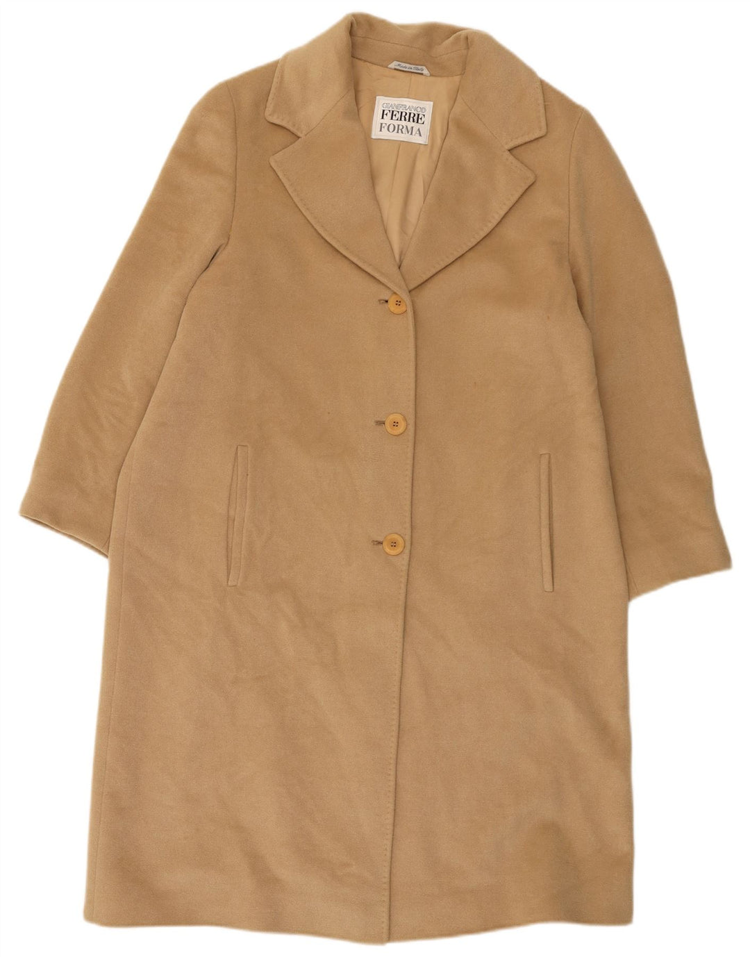 Gianfranco Ferre Abrigo para mujer Reino Unido 46 Grande Beige