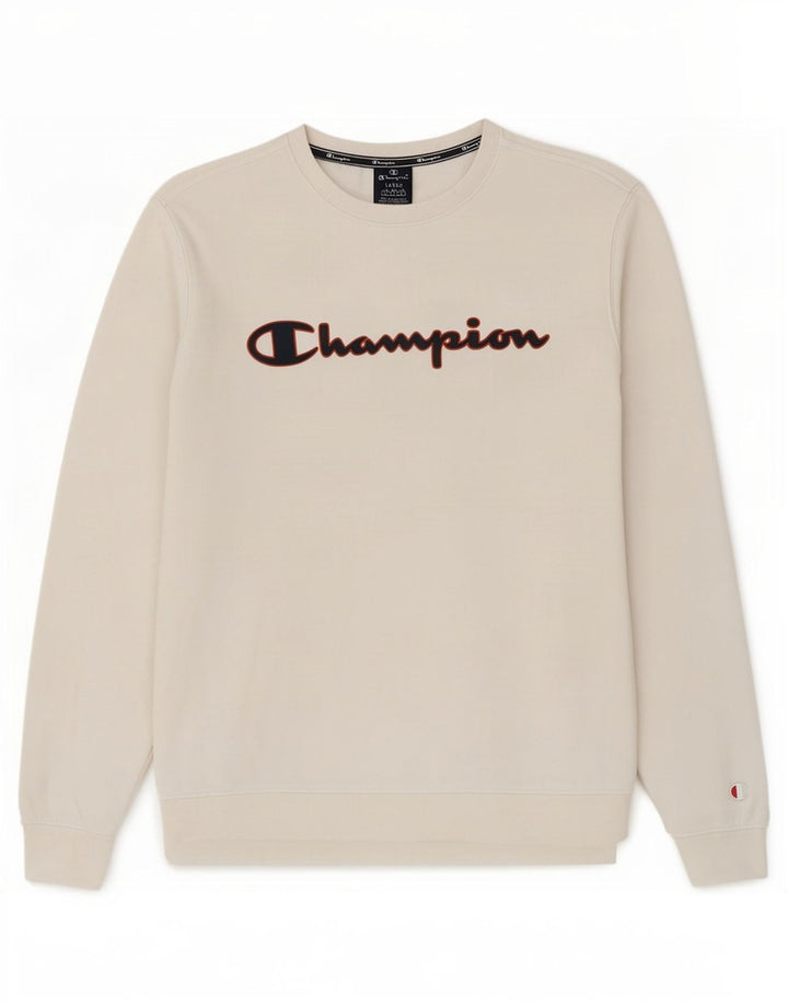 Champion Sudadera Gráfica para Hombre Jersey Grande De Algodón Blanco