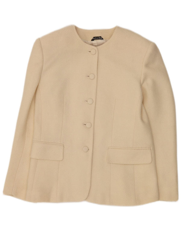 Andrea's Conjunto de falda de 2 piezas con 5 botones para mujer IT 46 Large W28 Lana beige
