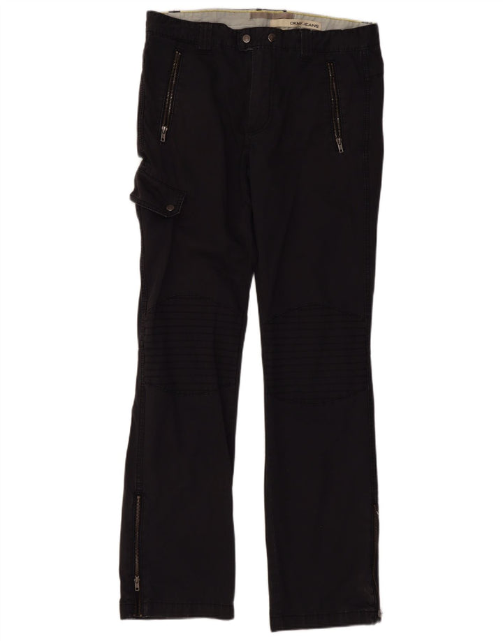 Dkny Pantalones cargo rectos para hombre W32 L32 Algodón negro
